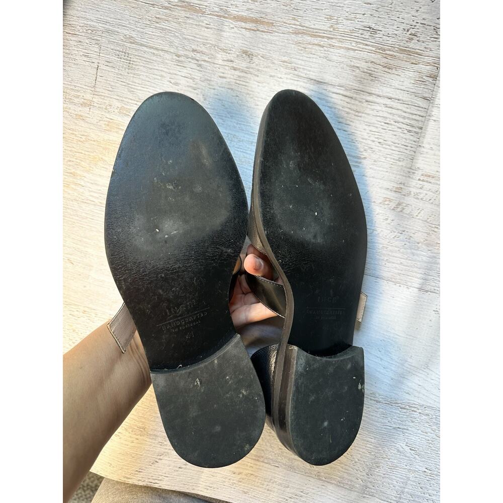 Inch 2 closed toe sandal Shoes 41 Black Leather Mary Janes 11 No Ankle Straps - Picture 9 of 14